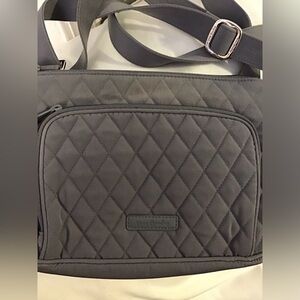 Vera Bradley Charcoal Quilted Messenger Bag